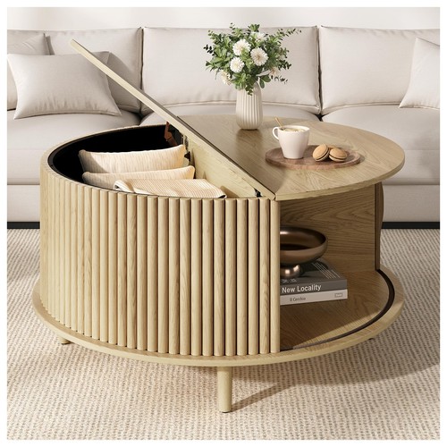 Round coffee table with - table,